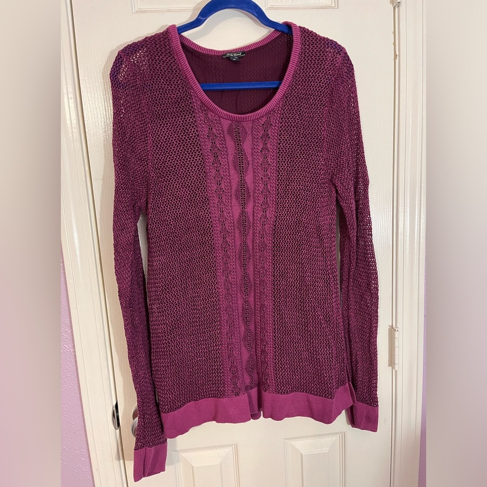 Lucky Brand layered purple sweater